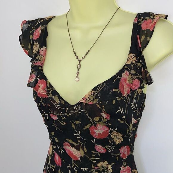 Reformation Jumpsuit “Miri” Floral Print Viscose Nwot Sz 0 Excellent - Picture 3 of 8